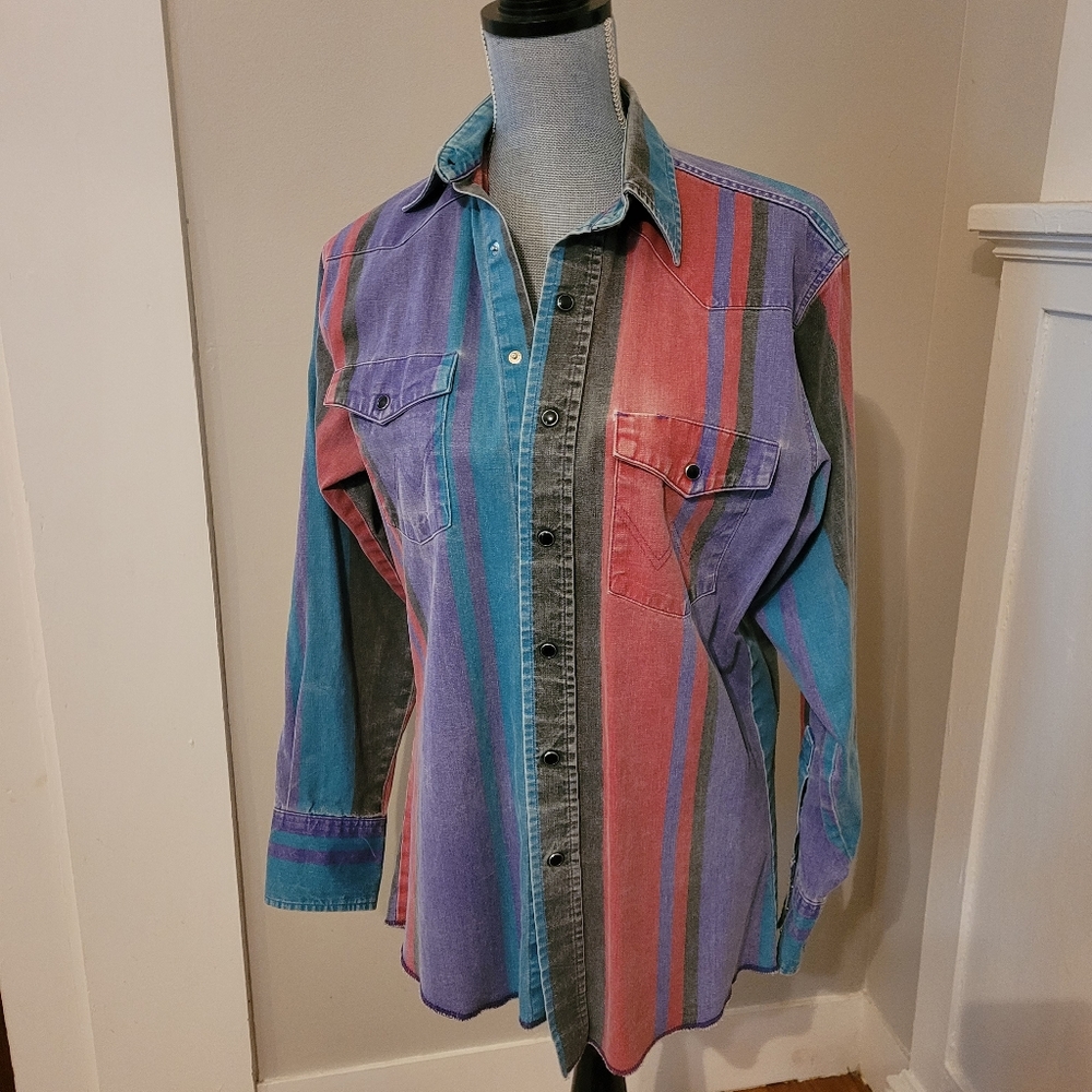 Vintage Wrangler western denim shirt 15-33